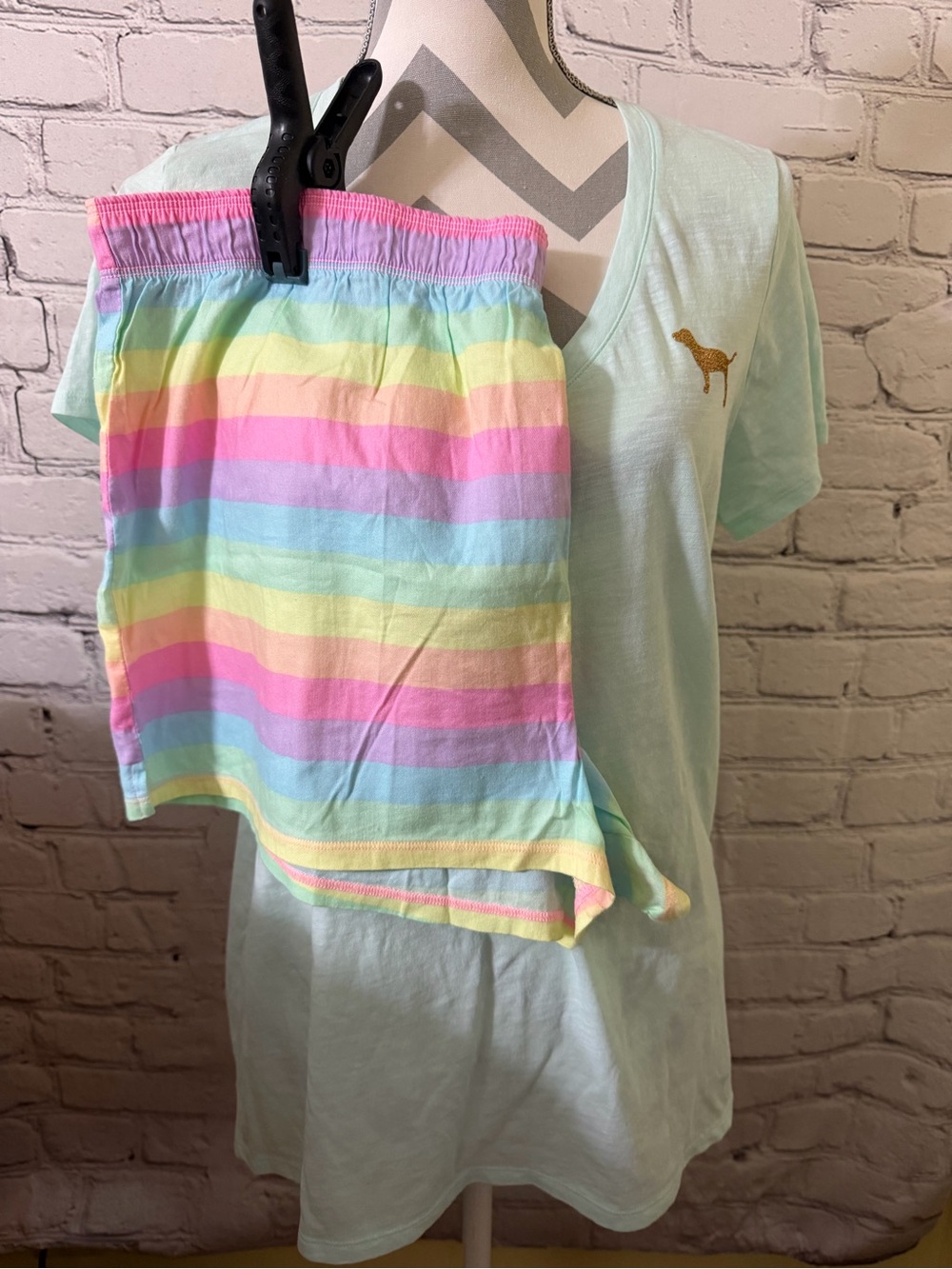 Victoria’s Secret Pink Sleep Boxy Flannel Shorts Set